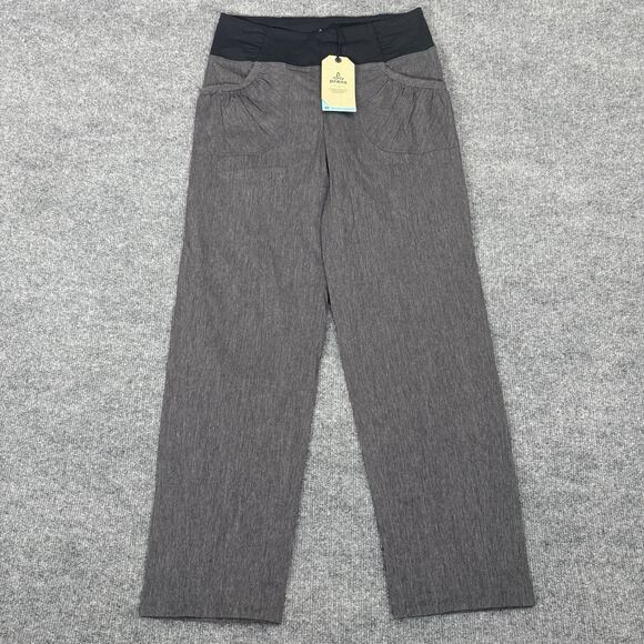 prAna Summit Pants Women Medium SHORT INSEAM Gray Pull On Hike Outdoor Camp NEW - Picture 1 of 12